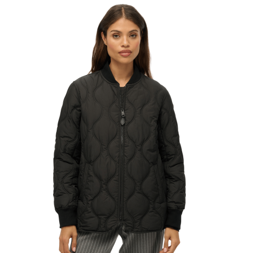 Superdry (10, Black) Superdry Womens Short Liner Padded Jacket