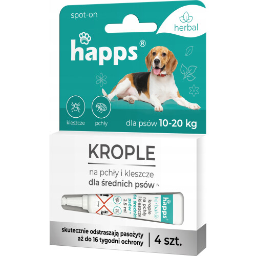 Bros Happs Krople Na Pchły Dla Średnich Psów