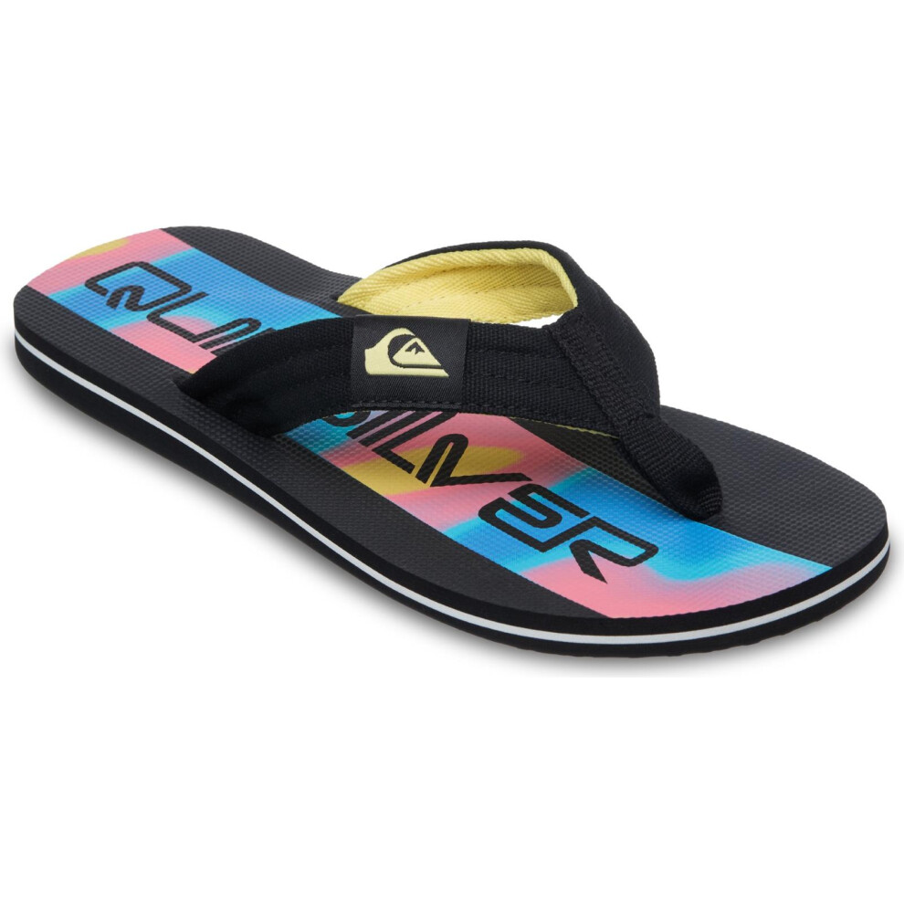 Quiksilver (7 Uk, Anthracite) Mens Molokai Screen Flip Flops