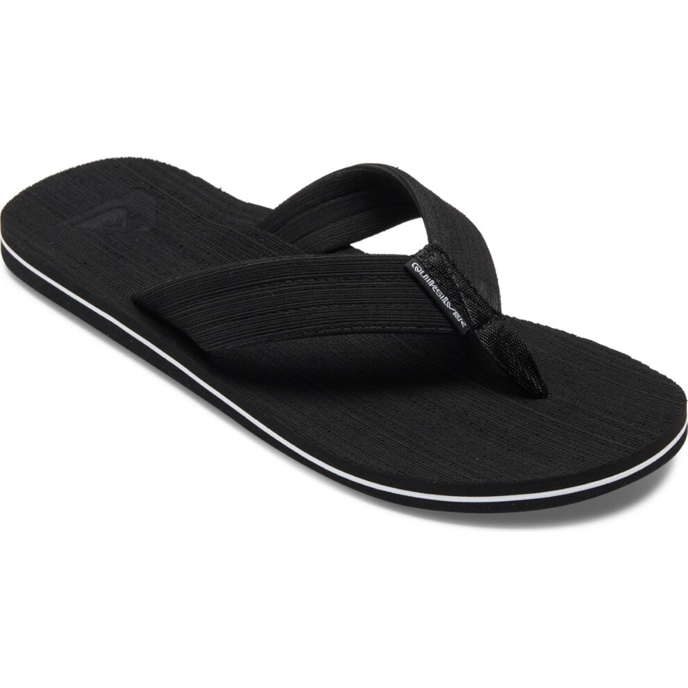 Quiksilver (12 Uk, Anthracite The Big Mo) Mens Molokai Layback Beach Poolside Thongs Summer Flip Flop Sandals