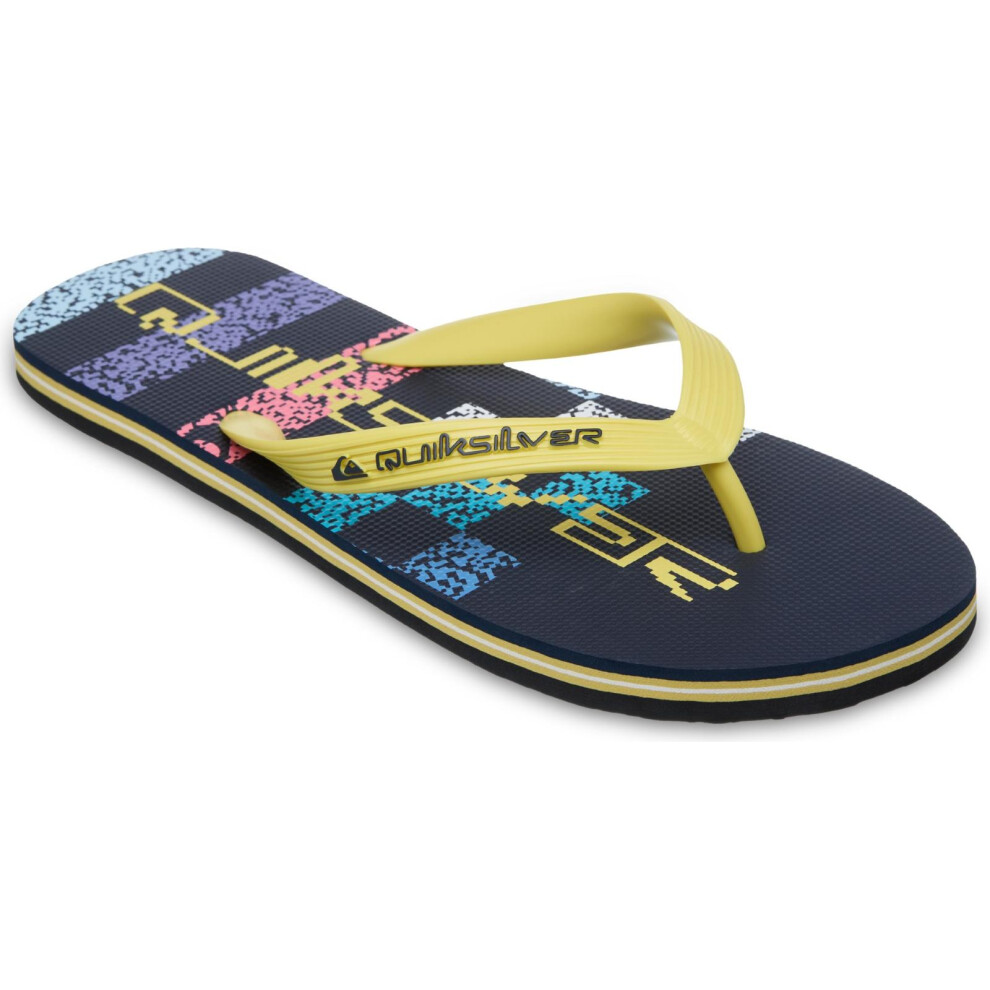 Quiksilver (9 Uk, Spirit Camo Blue) Mens Molokai Stripe Flip Flops