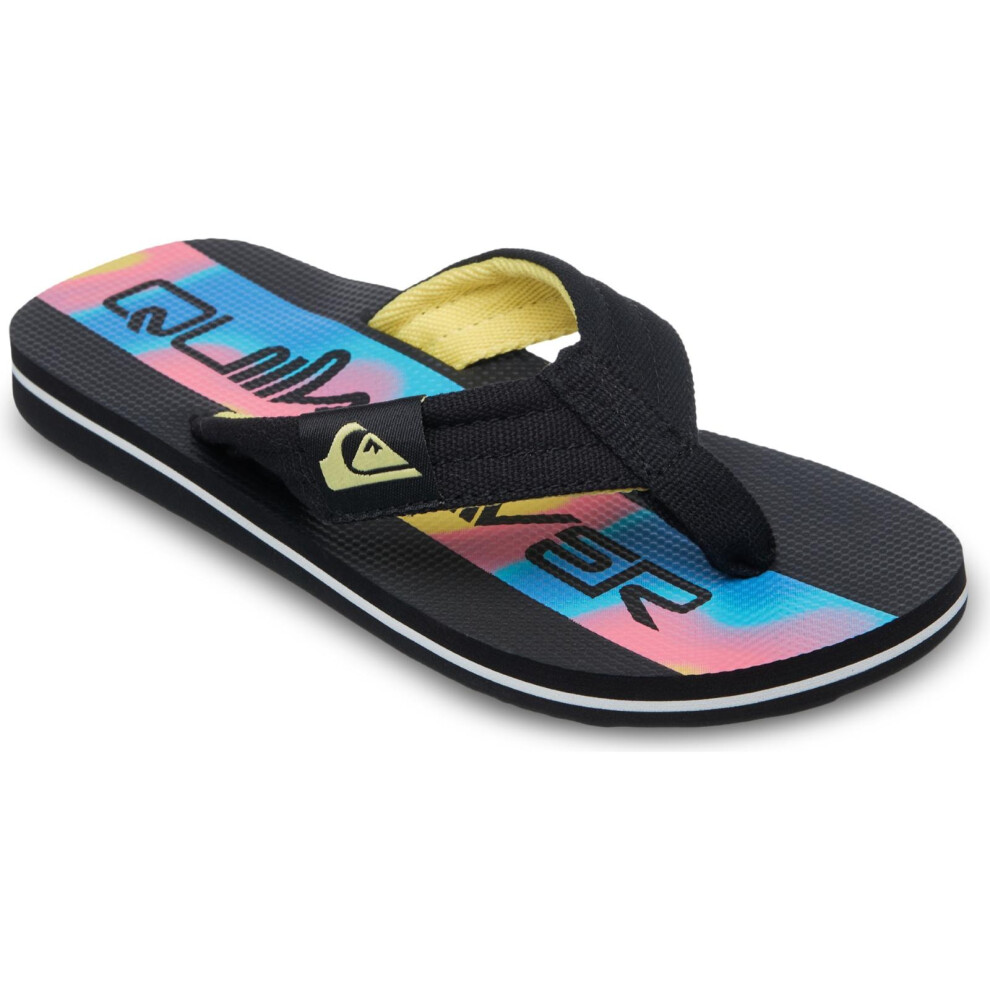 Quiksilver (11K, Anthracite) Kids Molokai Layback Flip Flops