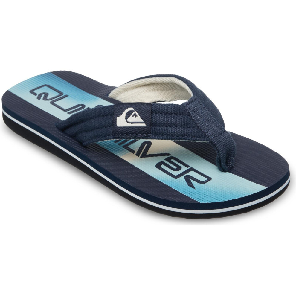 Quiksilver (2 Uk, Aqua Holmes) Kids Molokai Layback Flip Flops