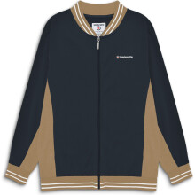 (XL, Navy/Cashew/White) Lambretta Mens Vintage Track Bomber Jacket