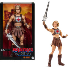 Barbie Signature Doll, Ken He-Man Collectible in Battle Harness, Sword, Doll Stand & Displayable Packaging, Motu Movie Theme