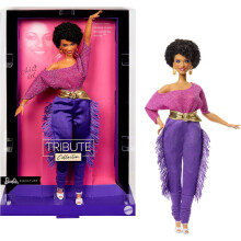 Barbie Signature Doll, Debbie Allen Tribute Collection Posable Doll with Off-Shoulder Top, Gold Belt, and Purple Fringe Pants with Leg Warmers