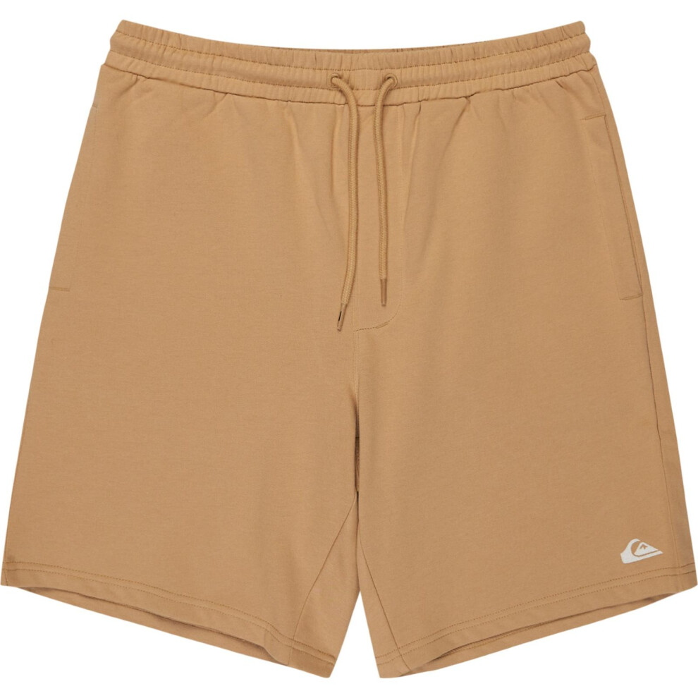 Quiksilver (M, Khaki) Mens Salt Water Fleece Sweat Shorts