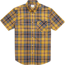(2XL, Gold) Ben Sherman Mens Classic Check Big & Tall Short Sleeve Shirt