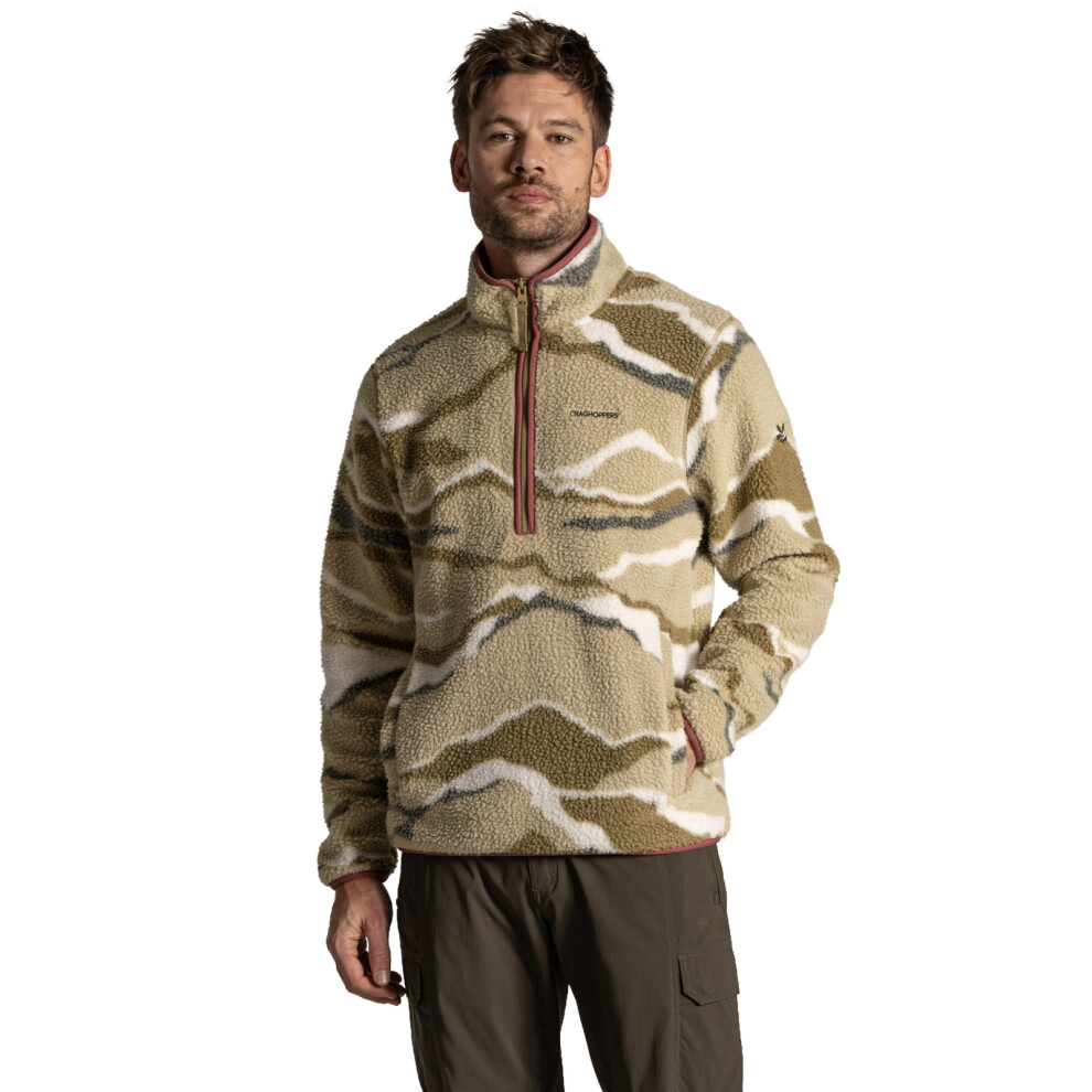 Craghoppers Men's National Trust Rawthey Half Zip Fleece: : Cardamon Print Medium - Outdoor Action - Image 3