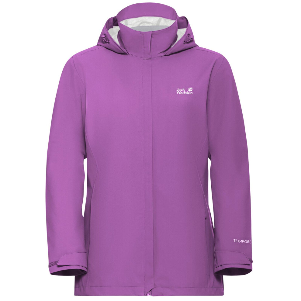Jack Wolfskin (L, Foxglove) Womens Trailtime 2L Waterproof Jacket