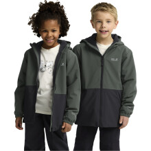 (9 - 10 Yrs, Slate Green) Jack Wolfskin Kids Snow Days Waterproof Jacket