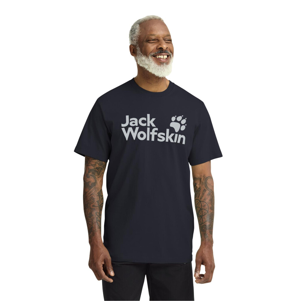 Jack Wolfskin (Xl, Dark Navy) Mens Brand Short Sleeve T-Shirt