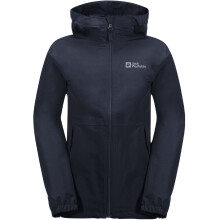 (5-6 Yrs, Night Blue) Jack Wolfskin Kids Stormy Point Waterproof Hooded Warm Winter Jacket Coat