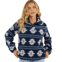 (12, Navy) Bench Womens Navo Half Zip Fleece