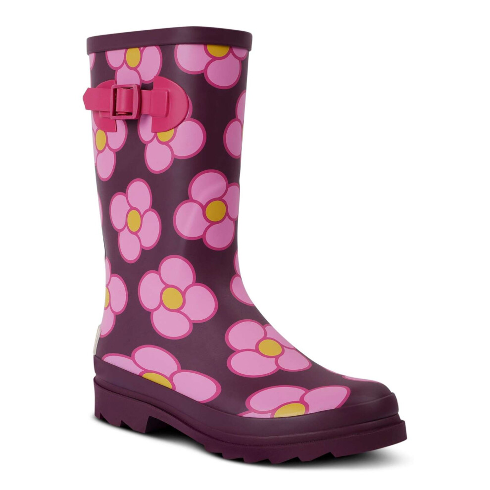 Regatta (4 Uk, Spinning Flower Morello) Womens Orla Kiely Quarter Adjustable Patterned Wellington Boots Wellies