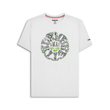 (S, White) Lambretta Mens Paisley Roundel Short Sleeve Crew Neck Cotton T-Shirt Top Tee