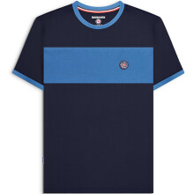 Lambretta Mens Badge Panel Short Sleeve Crew Neck Cotton T-Shirt Top Tee