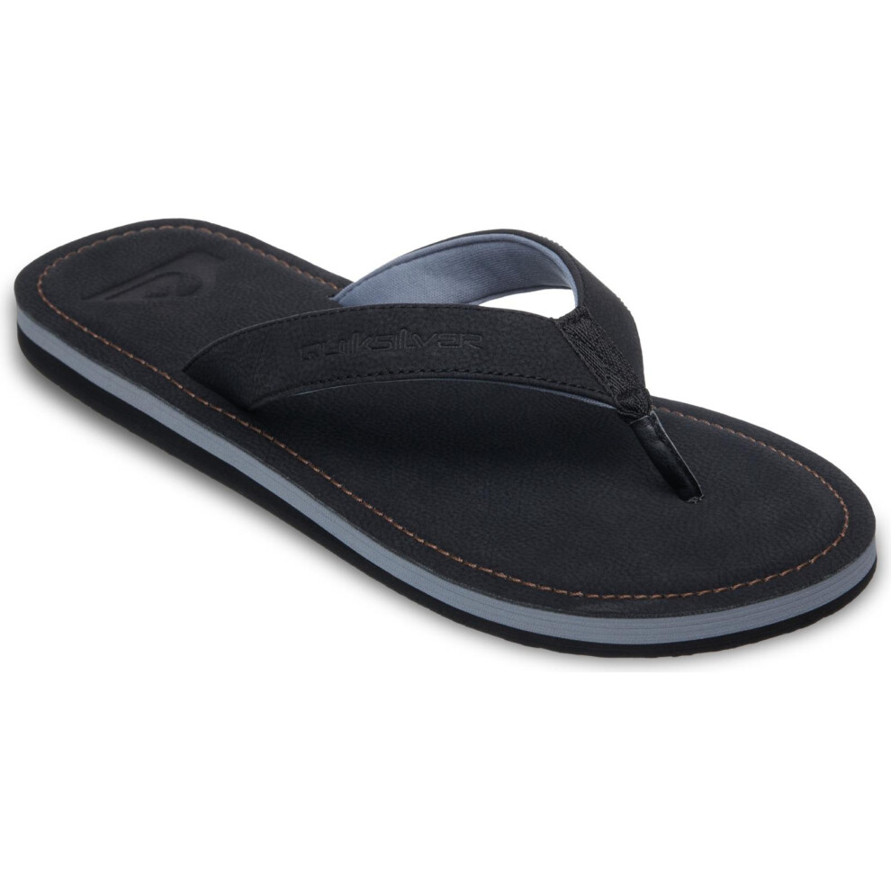 Quiksilver (8 Uk, Black) Mens Molokai Nubuck Flip Flops