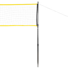 Badmintonová síť s teleskopickými sloupky, 600x60 cm, celokryt