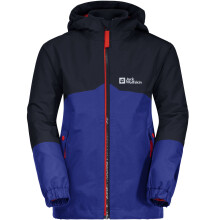 Jack Wolfskin Kids Iceland 3 In 1 Waterproof Fleece Lined Jacket - Active Blue