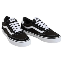 (12 UK, Black/White) Vans Mens Brooklyn Ls Canvas Trainers