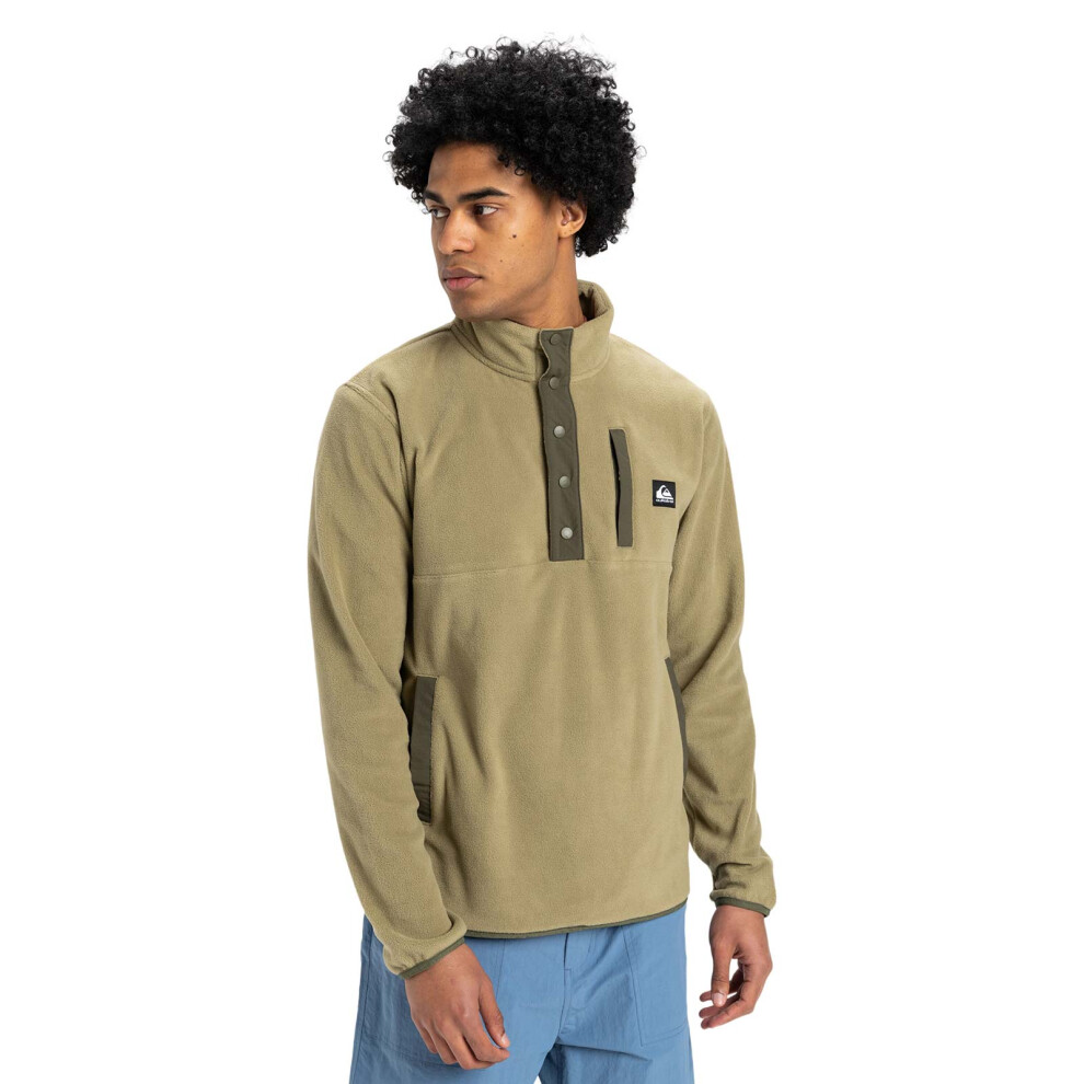 Quiksilver (L, Aloe) Mens No Destination 2 Half Zip Fleece