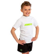 (10 - 12 Yrs, White) Jobe Kids Rash Guard Short Sleeve Rash Vest
