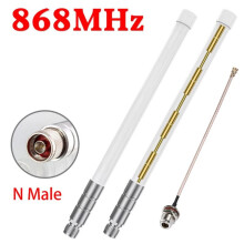 Antenne LoRa 868 MHz Extérieure Omnidirectionnelle en Fibre de Verre, Connecteur N Mâle, Longue Portée, pour Point D'Accès pour Meshtastic Helium