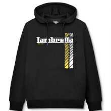 (S, Black) Lambretta Mens Racing Stripe Hoodie