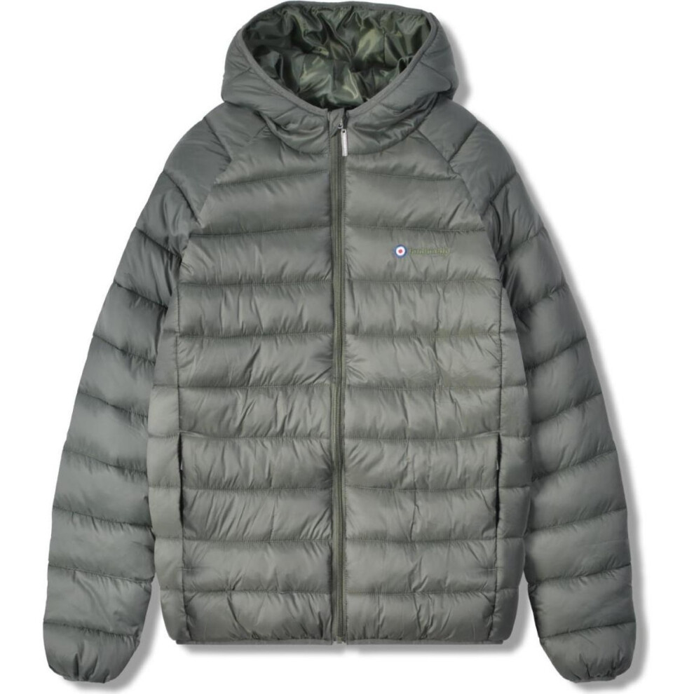Lambretta (L, Khaki) Mens Hooded Padded Jacket