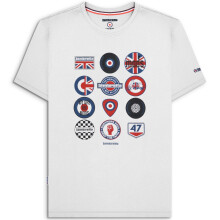 (4XL, White) Lambretta Mens Badges Short Sleeve T-Shirt