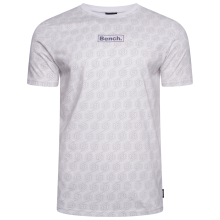 (S, White) Bench Mens Porio Crew Neck Short Sleeve All Over Print T Shirt Tee Top