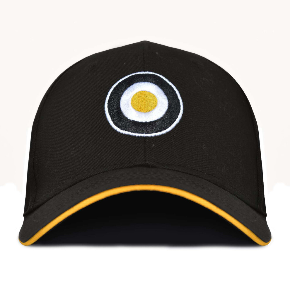 Lambretta Mens Target Cap Baseball Cap - Black - Os