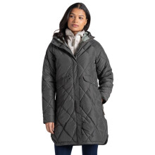 (16, Nori Green) Craghoppers Womens Sweetgrass Long Length Quilted Jacket