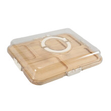 Charcuterie Board with Clear Lid, Travel Portable Cheese Board Charcuterie Boxes Cutting Boards for Kitchen