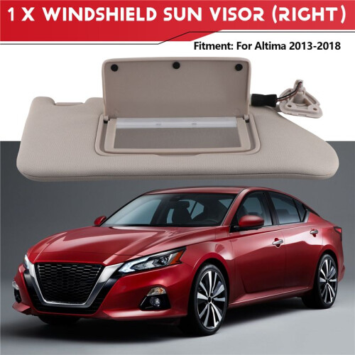 Beige Sun Visor for  Altima 2013-2018 with Vanity Mirror 96400-3TA2A Right Passenger Side 1