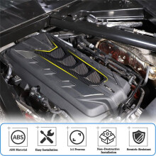 Engine Shroud Cover Panel Trims Cover for  Corvette C8 2020-2024 Accessories ABS Carbon Fiber