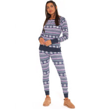 Bench Womens Sofiana Fairisle Long Sleeve Nightwear Pj Pyjamas Loungewear Set