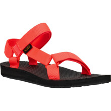 (6 UK, Neon Coral) Teva Womens Original Universal Fabric Hook & Loop Flip Flops Sandals
