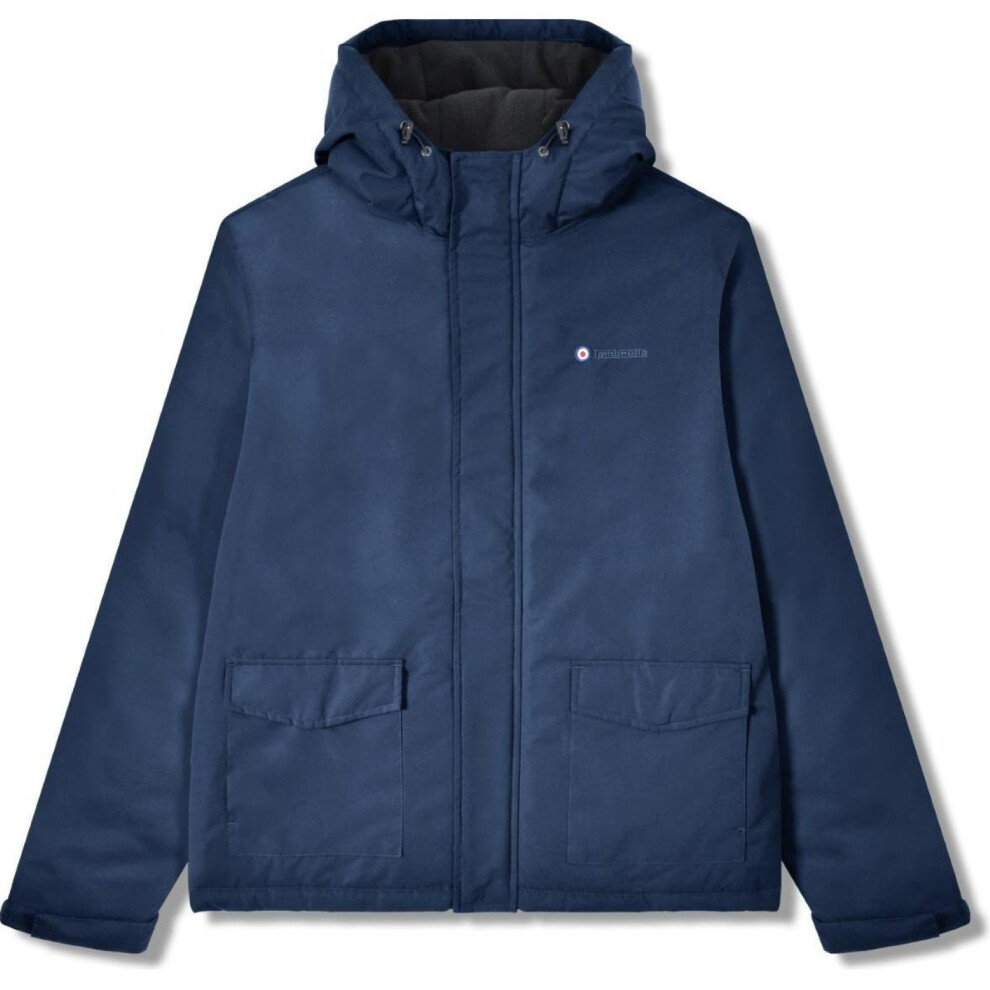 Lambretta (M, Navy) Mens Hooded Parka Style Padded Jacket