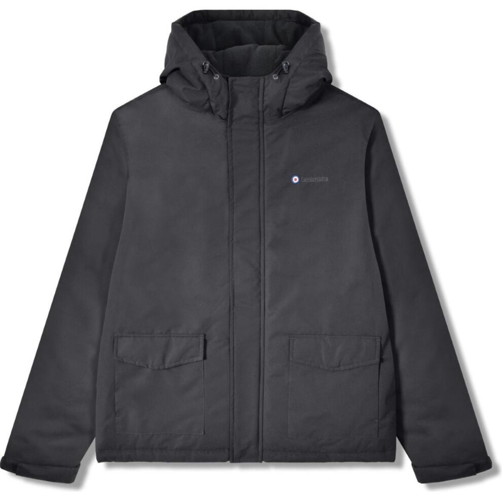 Lambretta (4Xl, Black) Mens Hooded Parka Style Padded Jacket
