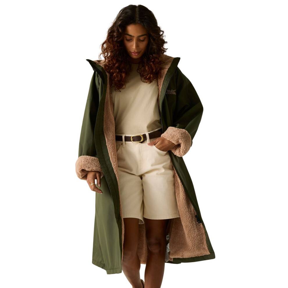 Regatta (Xs/S, Dark Khaki) Outdoor Active Unisex Waterproof Zip Beach Surfing Changing Robe