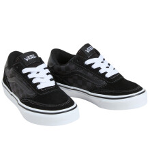 (12K, Black/Asphalt) Vans Kids Brooklyn Ls Suede/Canvas Trainers