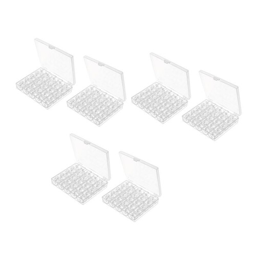 150 Pcs Sewing Machine Bobbins with Case for  Singer Janome