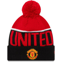 New Era Men Knits Manchester United FC Football Bobble Hat Beanie Winter - Black