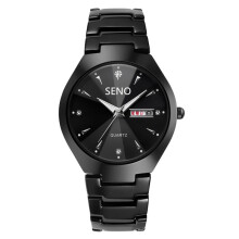 (Black men's) Premium Unisex New Quartz Watch, Dual Day Date Calendar Waterproof Hot Selling Wrist Watch for Men Women