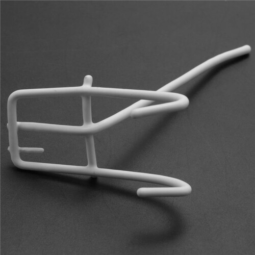 60 Pcs 3.9inch Long White Metal Store Grid Wall Bracket Display Hooks 2