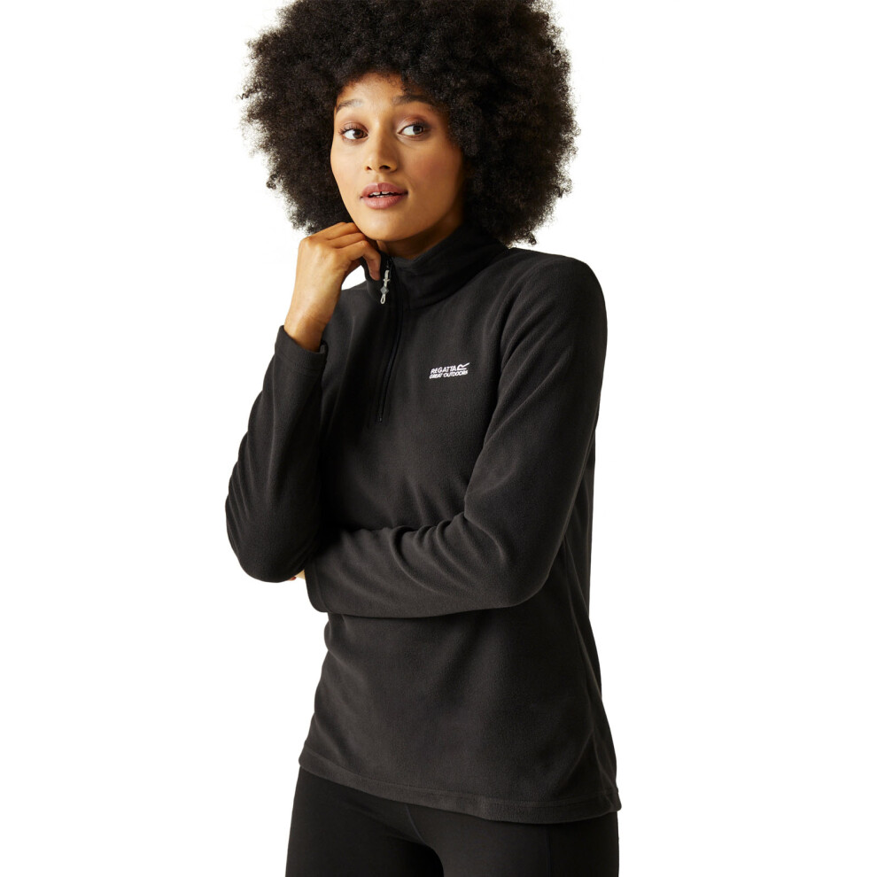 Regatta Womens Sweethart Soft Half Zip Walking Fleece Jacket - Black - Size 8 UK - Image 9