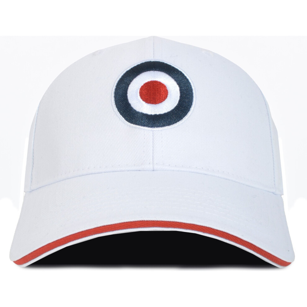 Lambretta Mens Target Cap Baseball Cap - White - Os