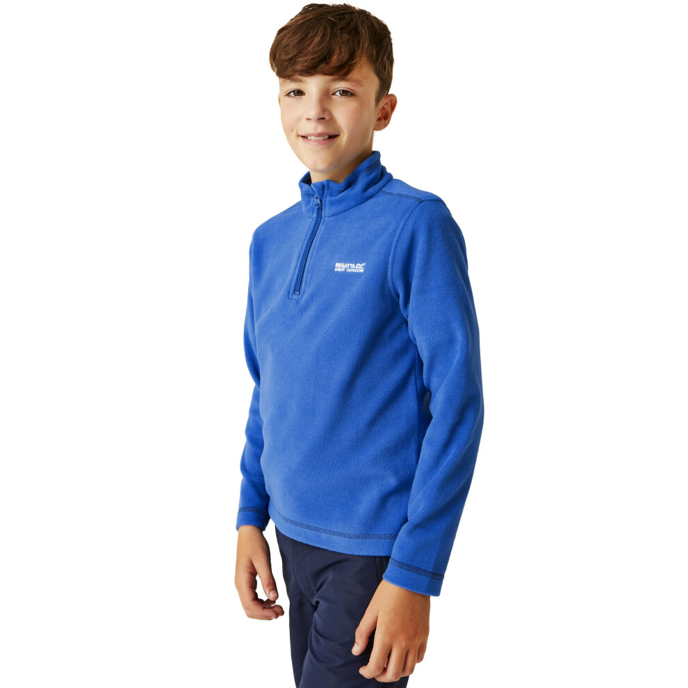 Regatta Unisex Blue Hot Shot Ii Active Half Zip Fleece In | Size: 13 Years - Image 4